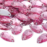 Drop Pink Resin Sew-on Rhinestones For Dance Costume WholesaleRhinestone